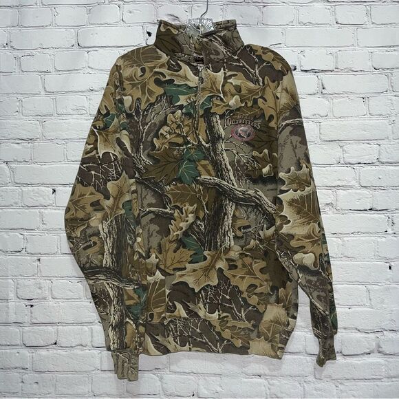 Vintage 90s Camo Trophy Buck Dixie Outfitters Sweatshirt Size Large - Picture 4 of 16